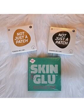 Sealed CGM Supplies Not Just A Patch in Black and Beige, 20 Per & Skin Glu Wipes